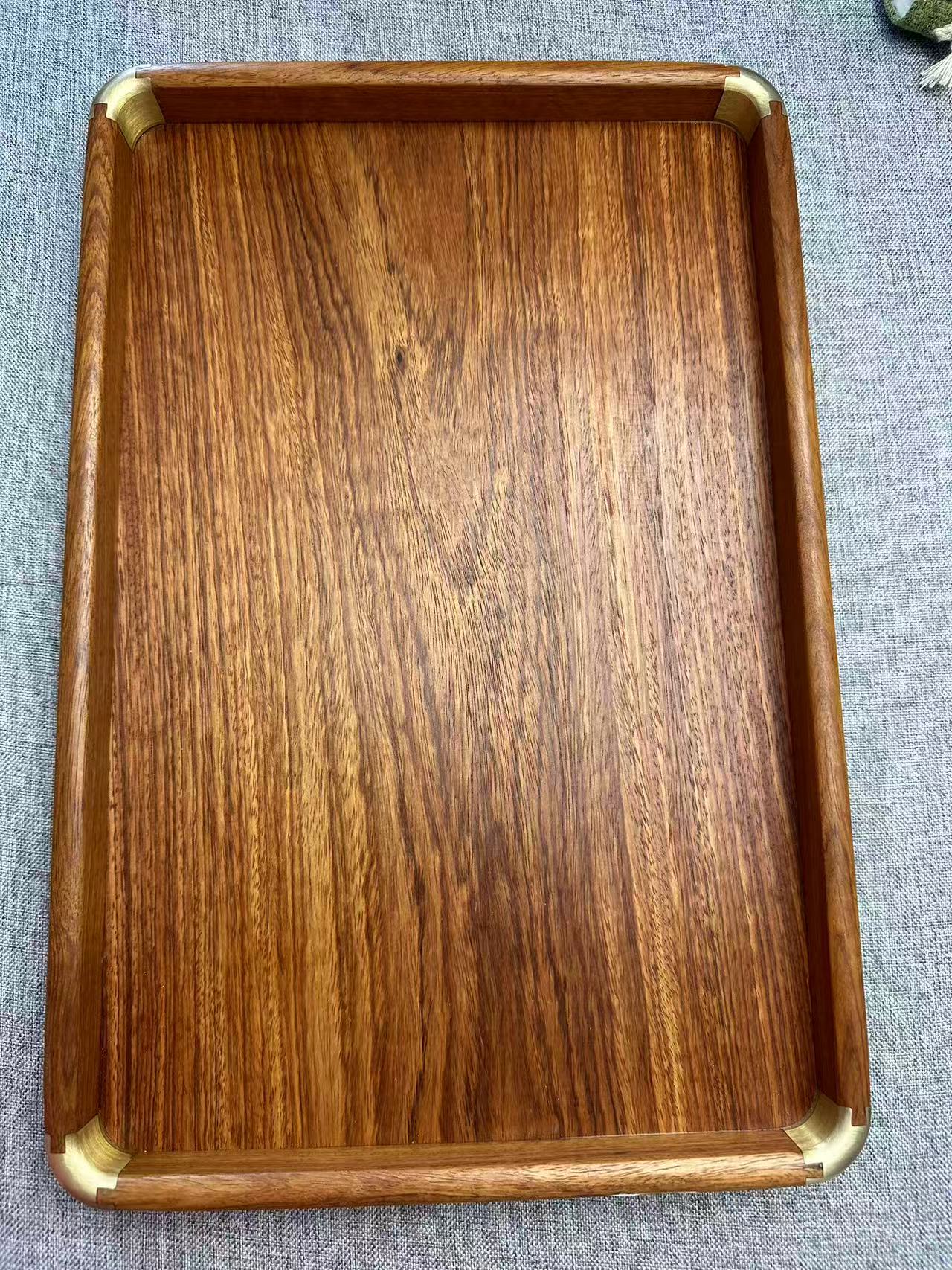 精品大果紫檀独板茶盘果盘收纳盘