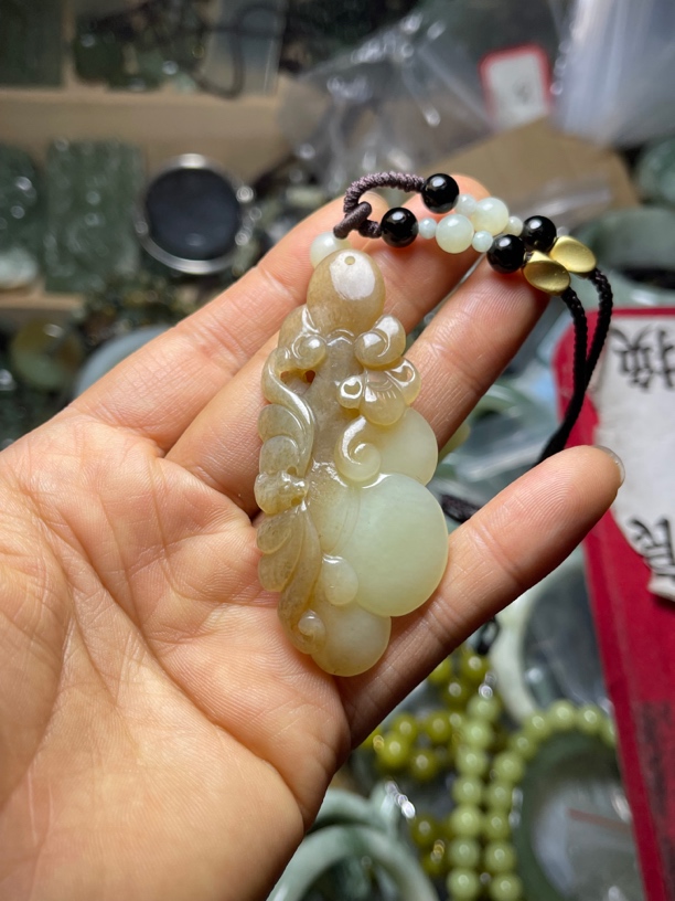 天然和田玉如意双面雕刻越带越油润高货福利就一个