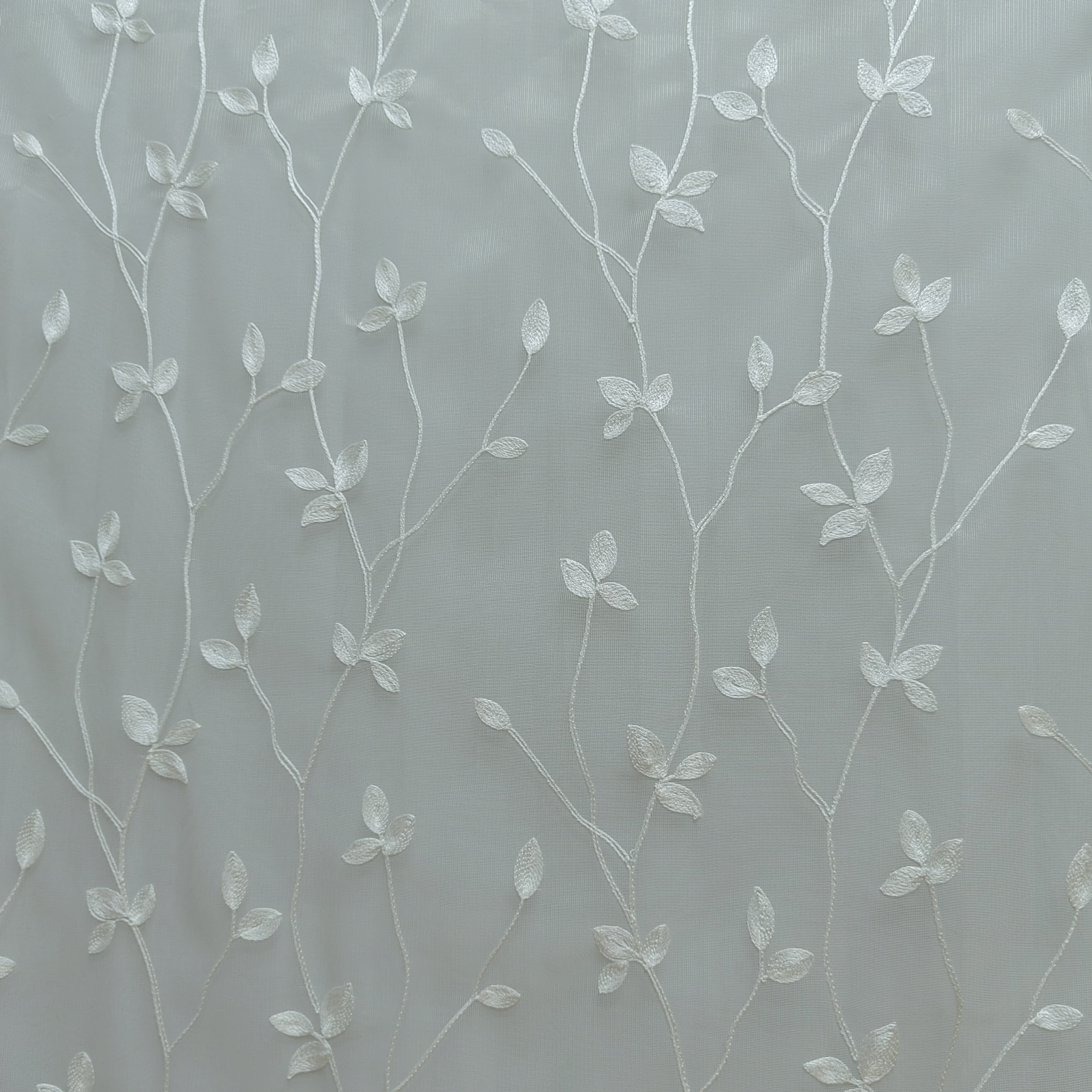 00011 窗帘纱挂钩款成品刺绣简约透气窗纱宽6米高2.5米对开设计