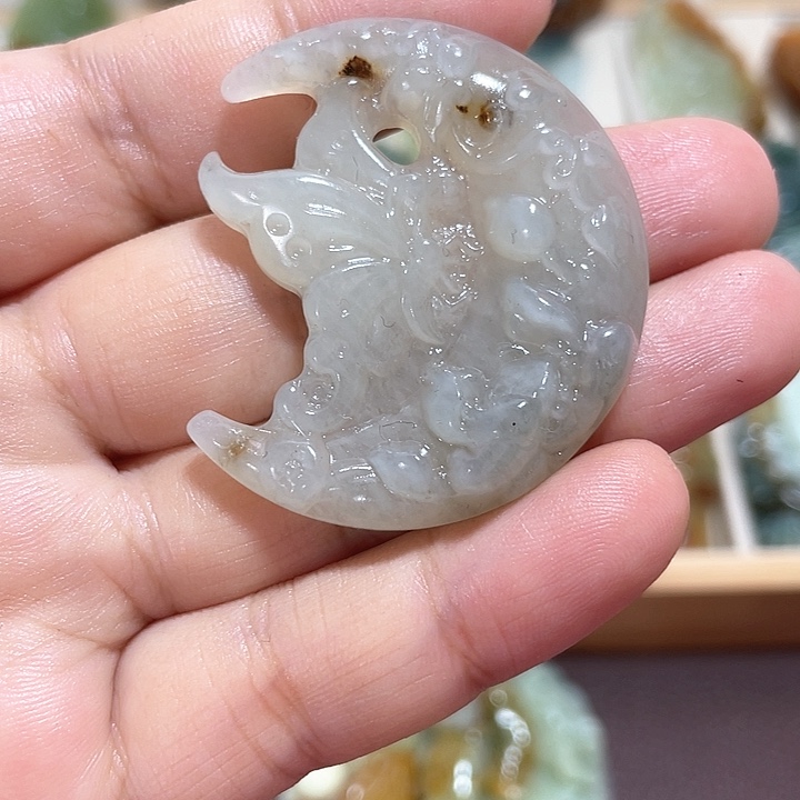 岫玉吊坠(不含链)未镶嵌