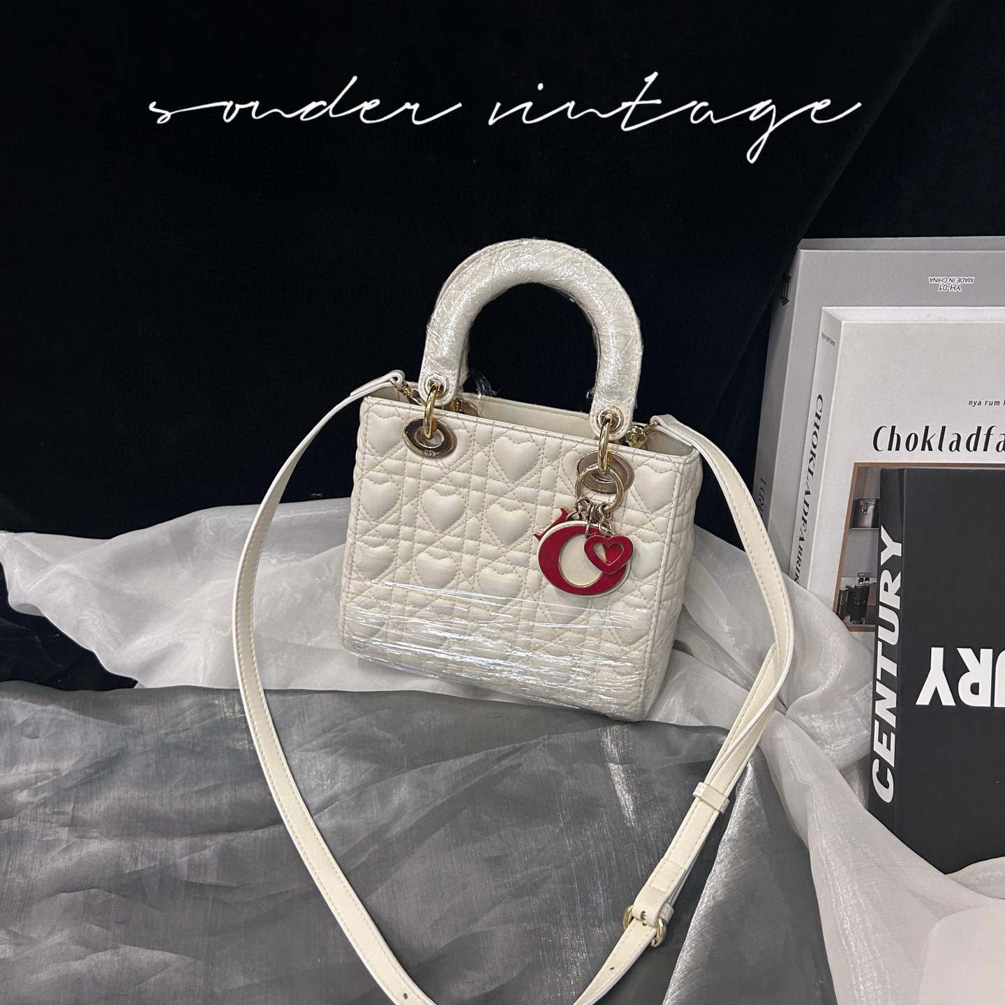 95新 DIOR/迪奥 Dior4格戴妃斜挎包