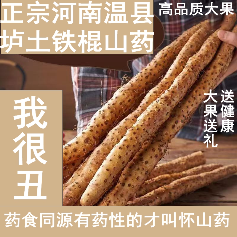 河南焦作温县垆土铁棍山药正宗怀山药57cm左右大果子高营养调养用