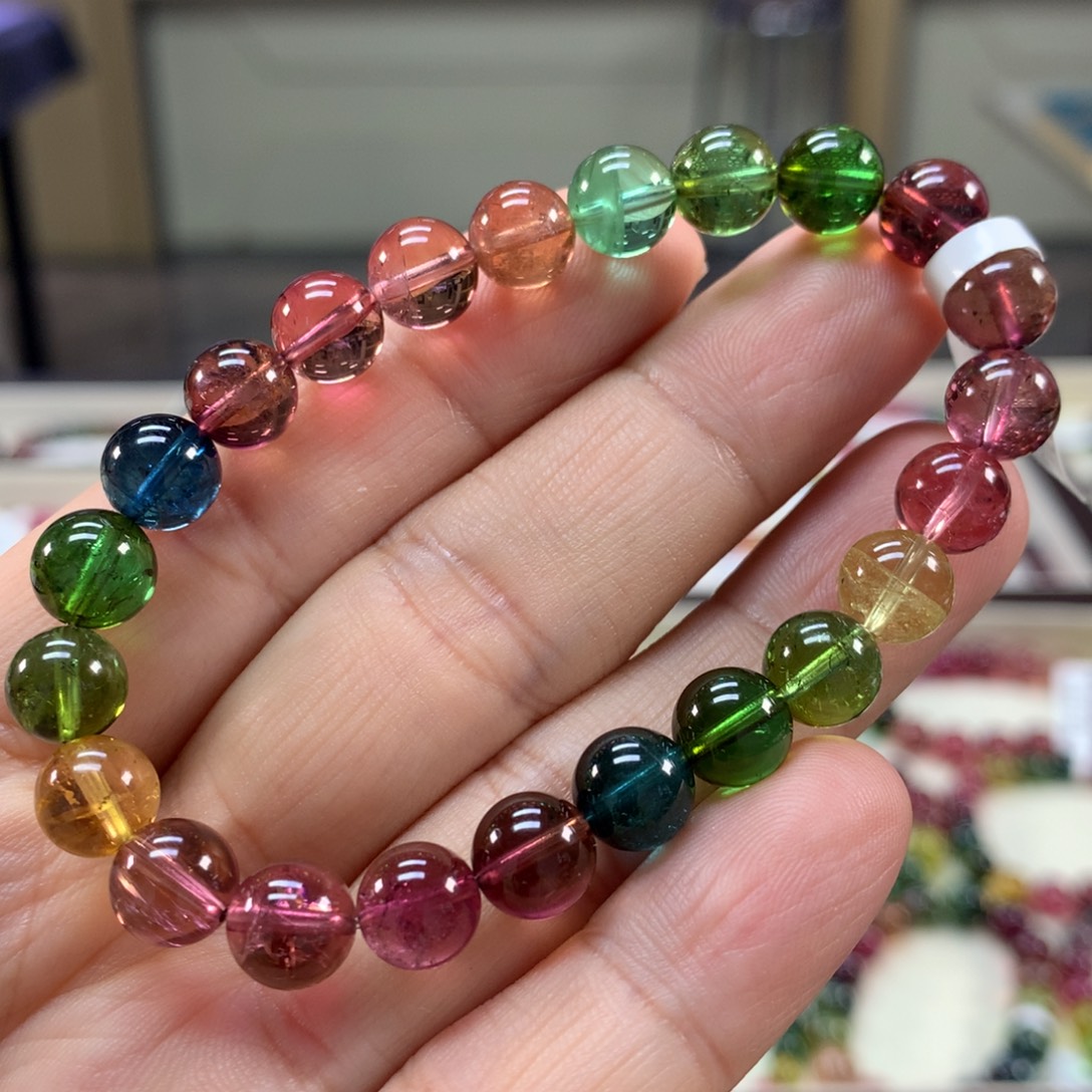 未镶嵌手链碧玺8.3左右