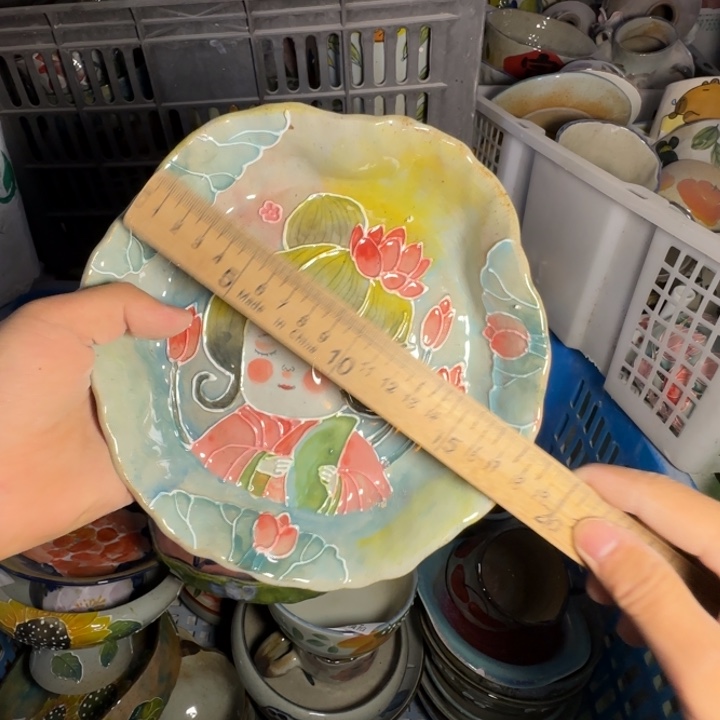 釉下彩手绘（瑕疵慎拍）220