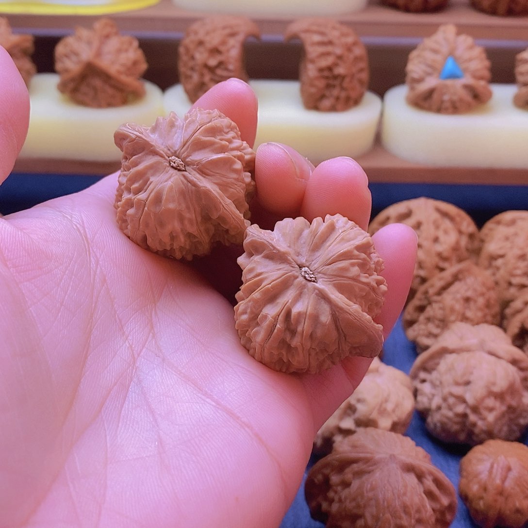 文玩核桃把件38全品磨盘文玩核桃