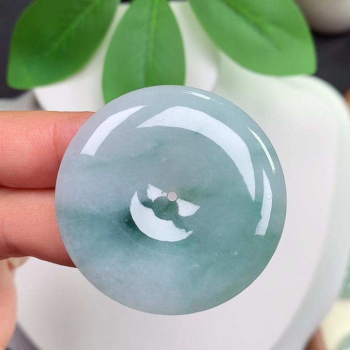 翡翠未镶嵌颈饰平安扣 39.2x6.0mm