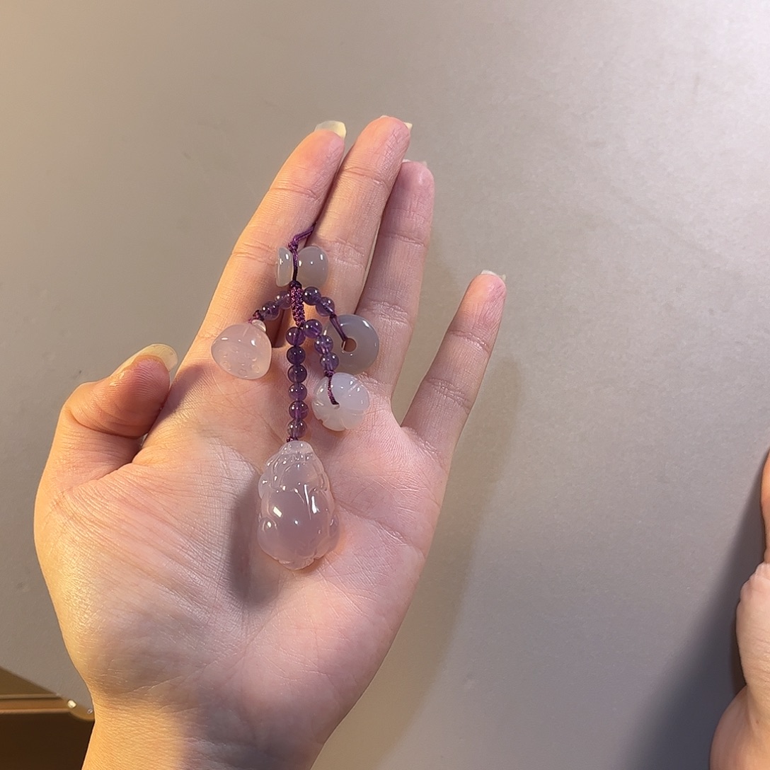 玛瑙/玉髓未镶嵌车挂手机链