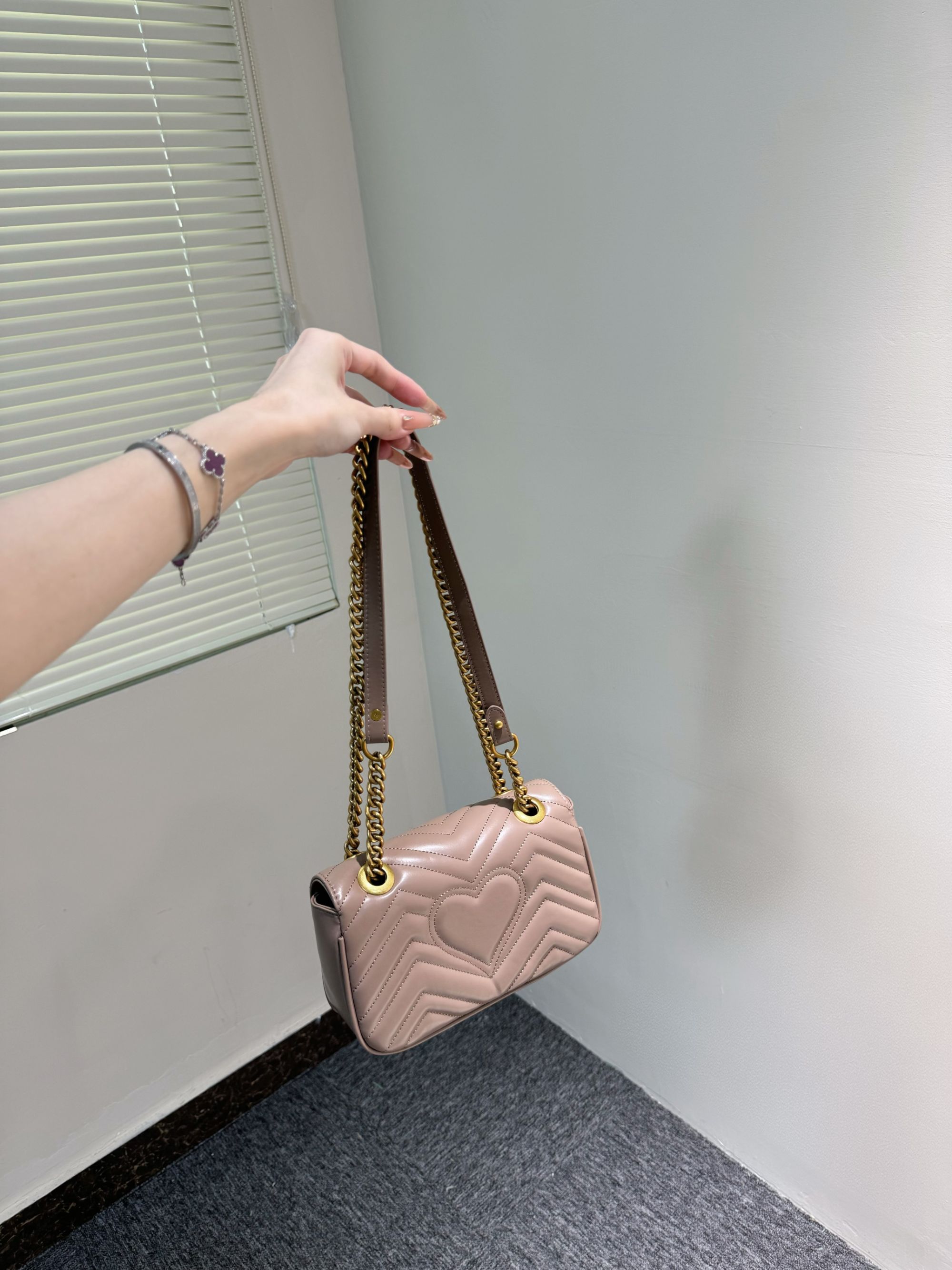 KEK【马蒙】链条斜挎腋下包（无公仔挂件）