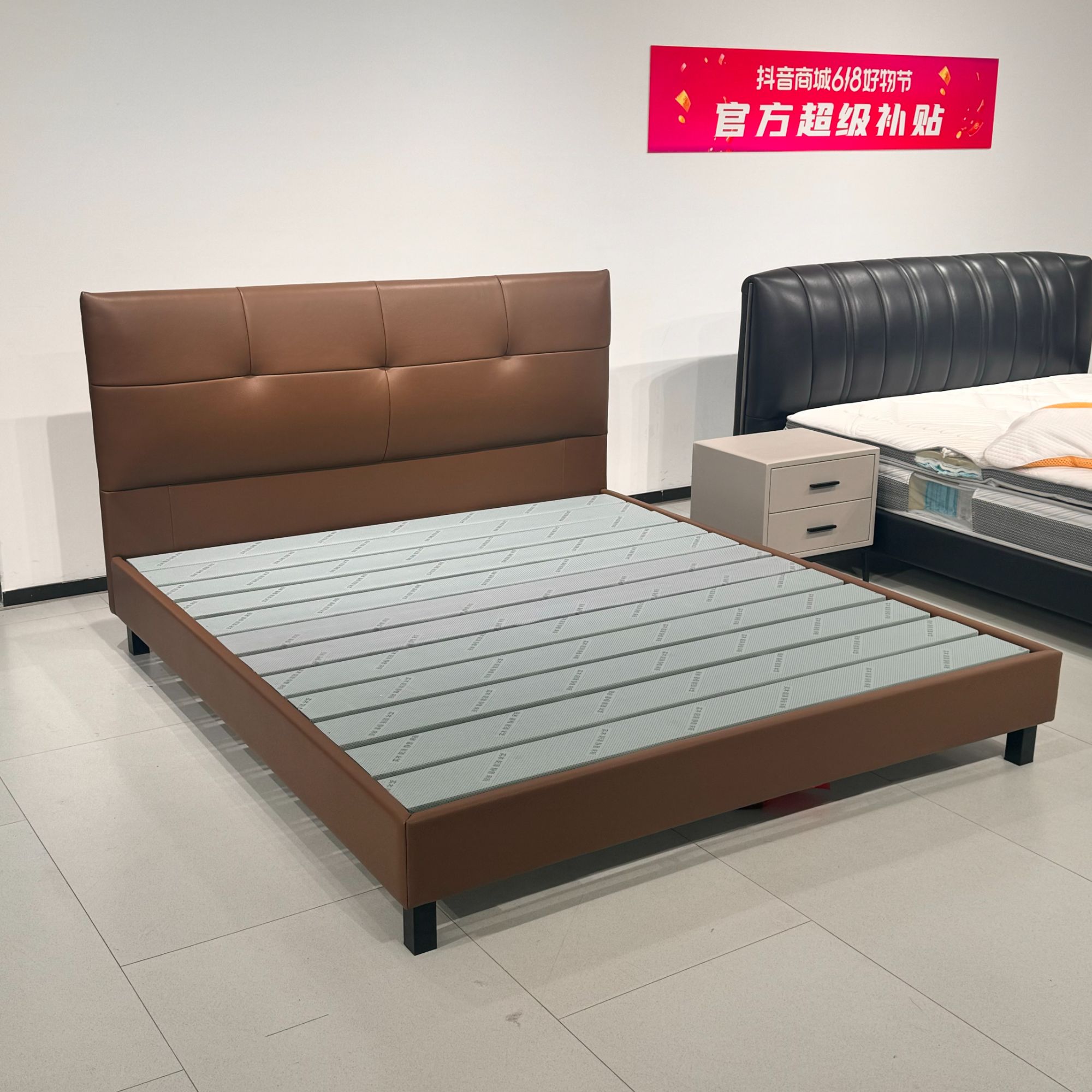 长风T-983 超薄皮艺床 超省空间小卧室首选超薄床头大气时尚极简 