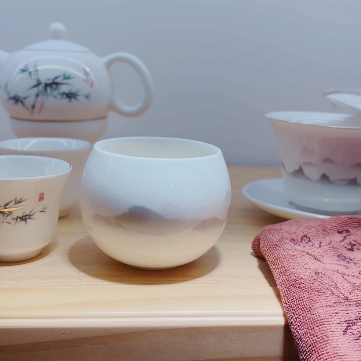 德化羊脂白玉瓷主人杯