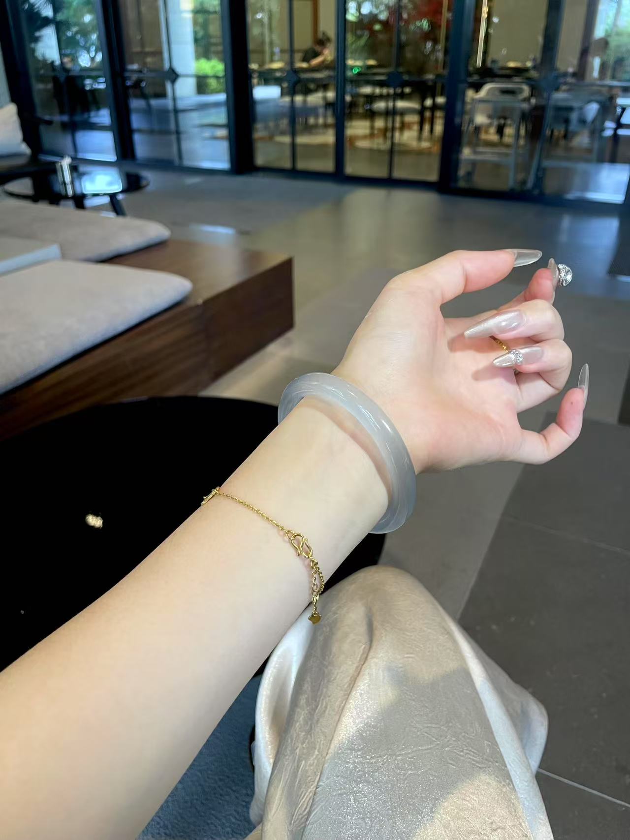 非金属布艺手镯 冰蓝手镯天空蓝冰透正圈【支持7天无理由退换货】