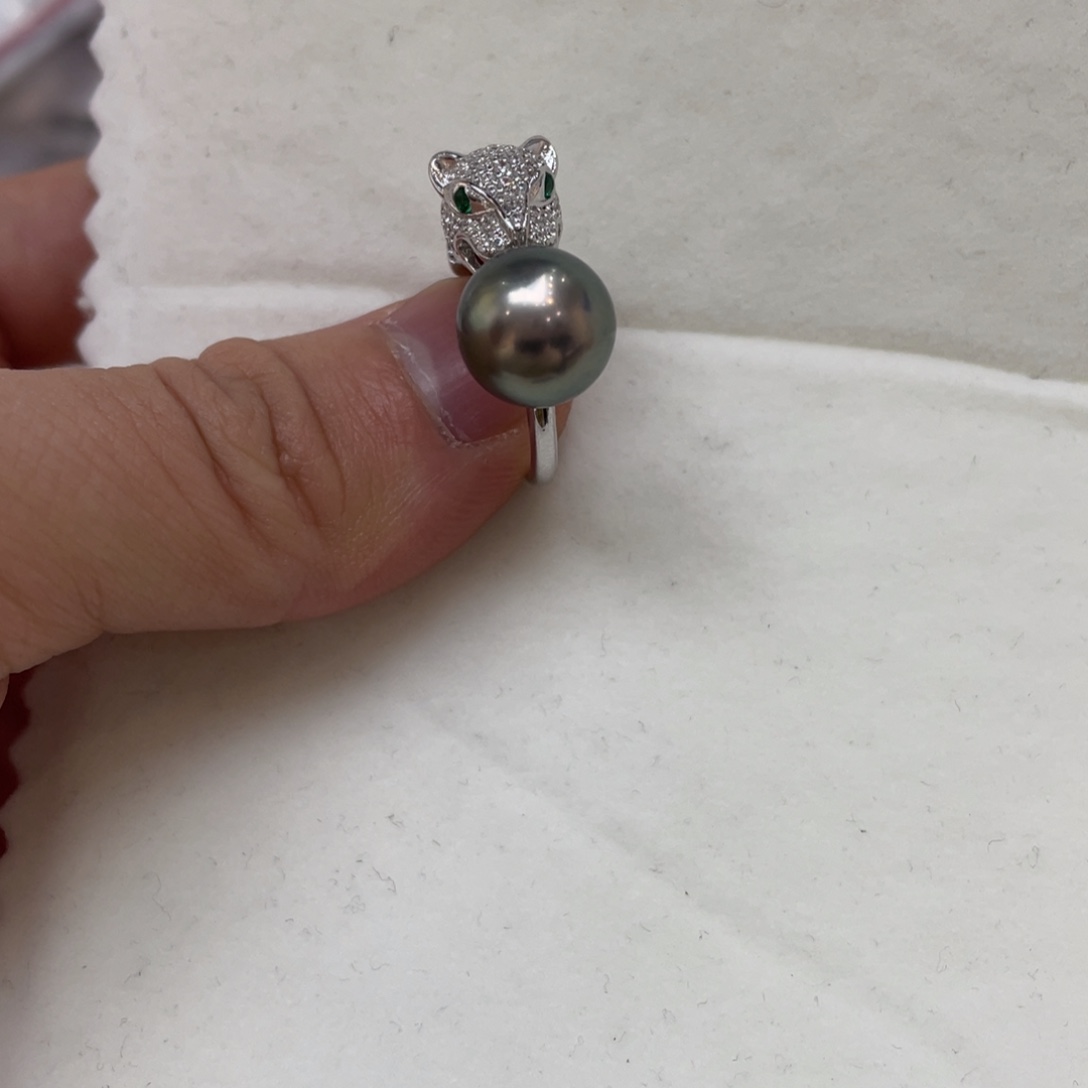 海水珍珠银S925镶嵌戒指