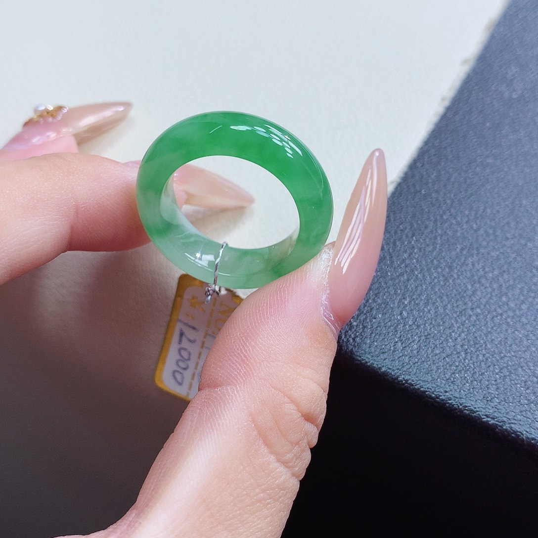 未镶嵌戒指翡翠14-15号