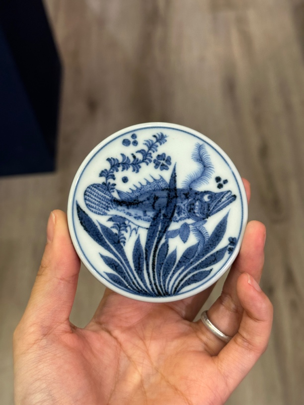 鱼藻纹杯子明续幽蓝定制勿拍