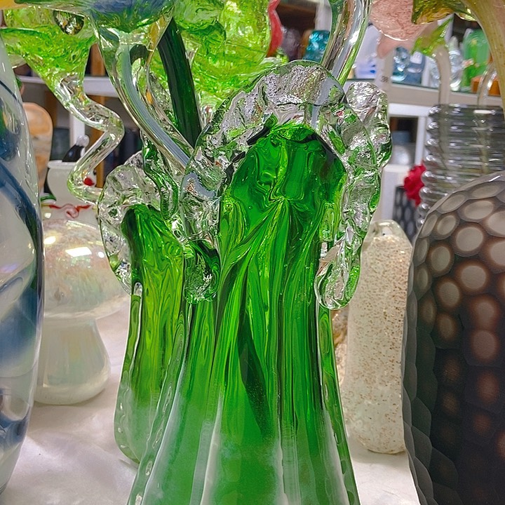 琉璃琉璃花瓶高33口12