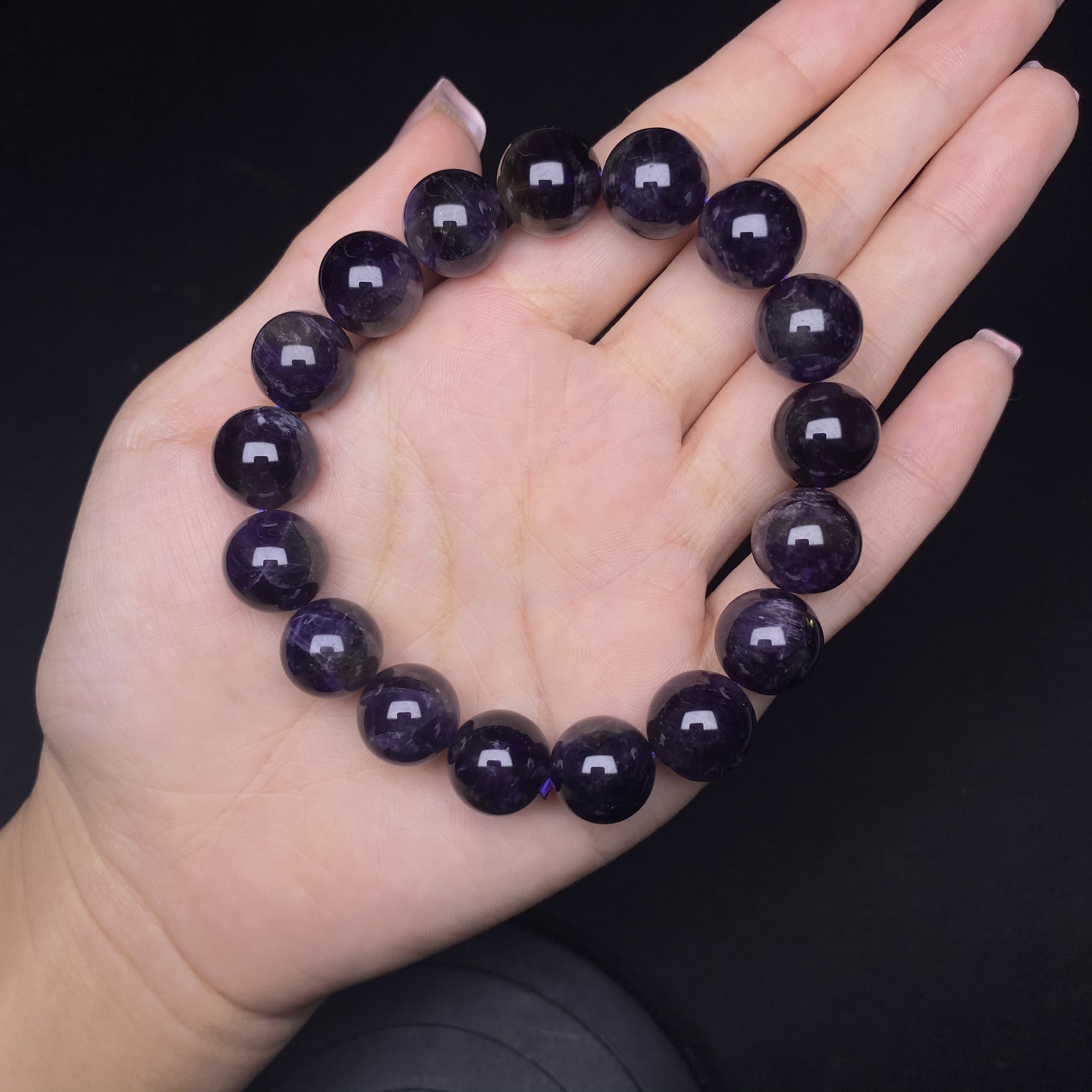 y449 老矿紫超七手链12-13mm多样性发一