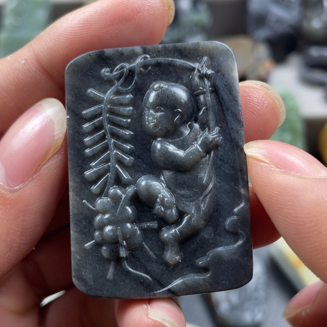 和田玉未镶嵌挂件