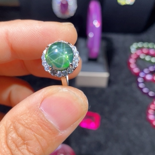 红宝石戒指银S925镶嵌