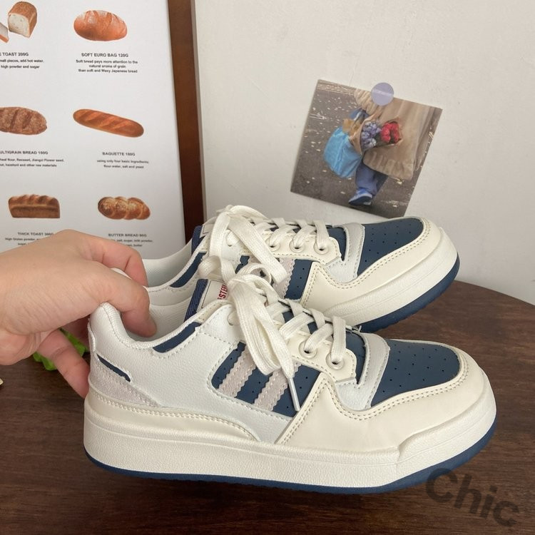 港风小白鞋ins超火百搭增高休闲鞋子女2025春季新款学生运动板鞋