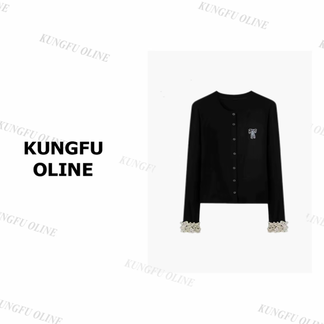 【石可爱】KS21-05秋季流光风气质长袖流行印花开衫正肩