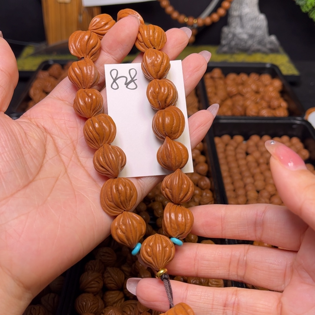 桃核手串桃八棱16精品无修