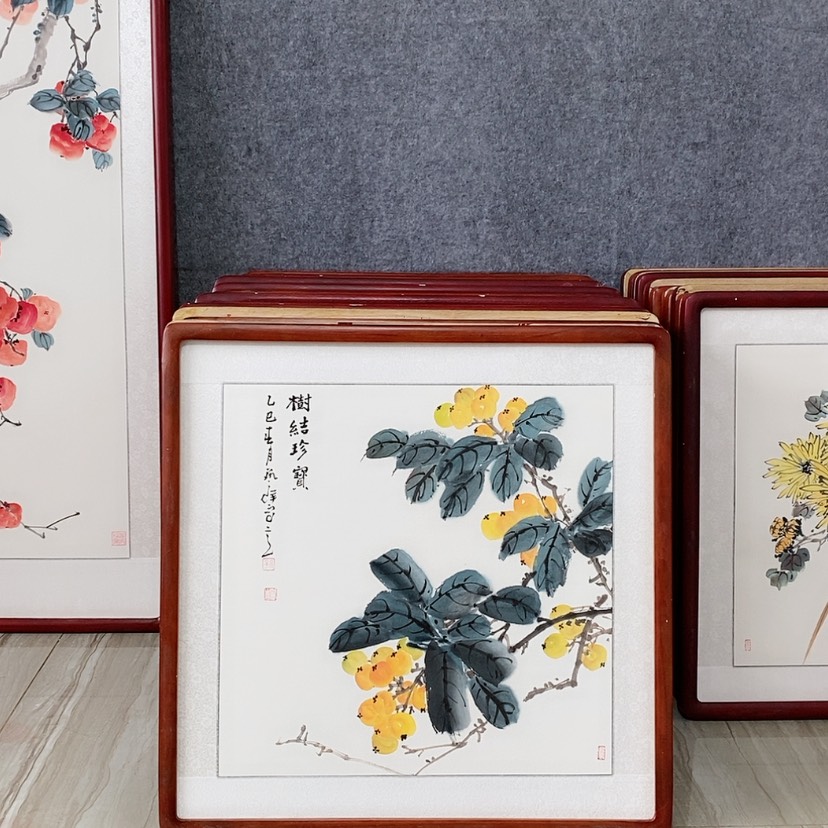 【闪购商品】国画书画作品带框65×65厘米