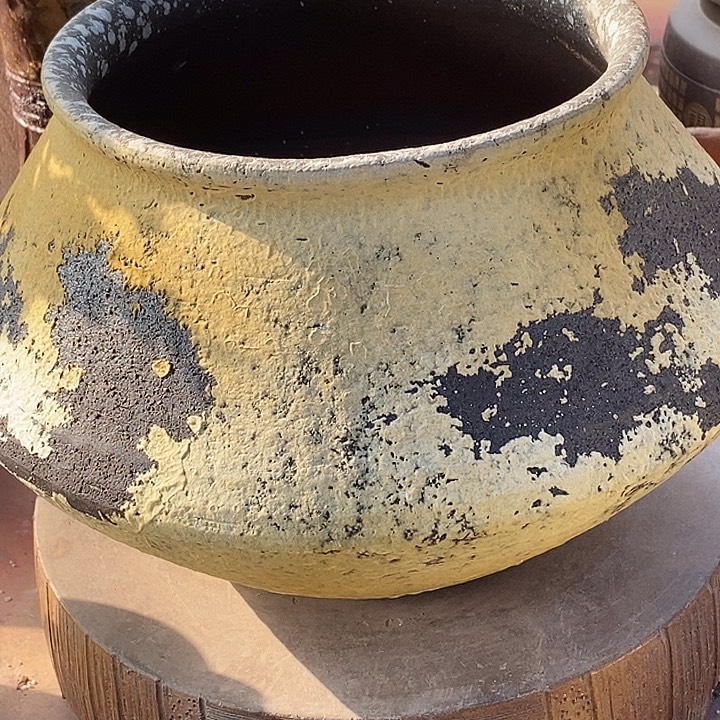 花盆紫砂口19.5深18.5飞蝶