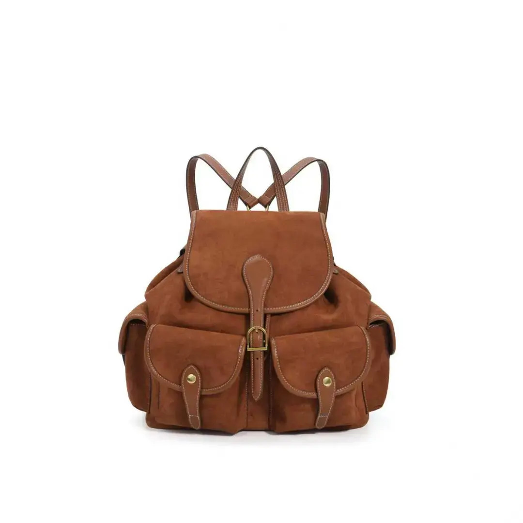 复古风时尚百搭实用大容量双肩背包1763