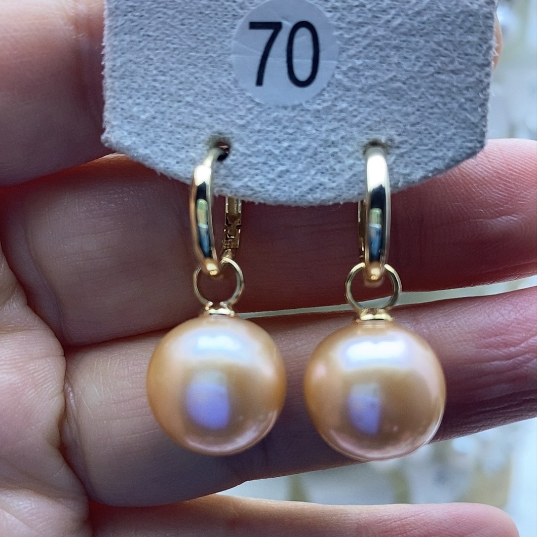 淡水珍珠耳饰银S925镶嵌快**随