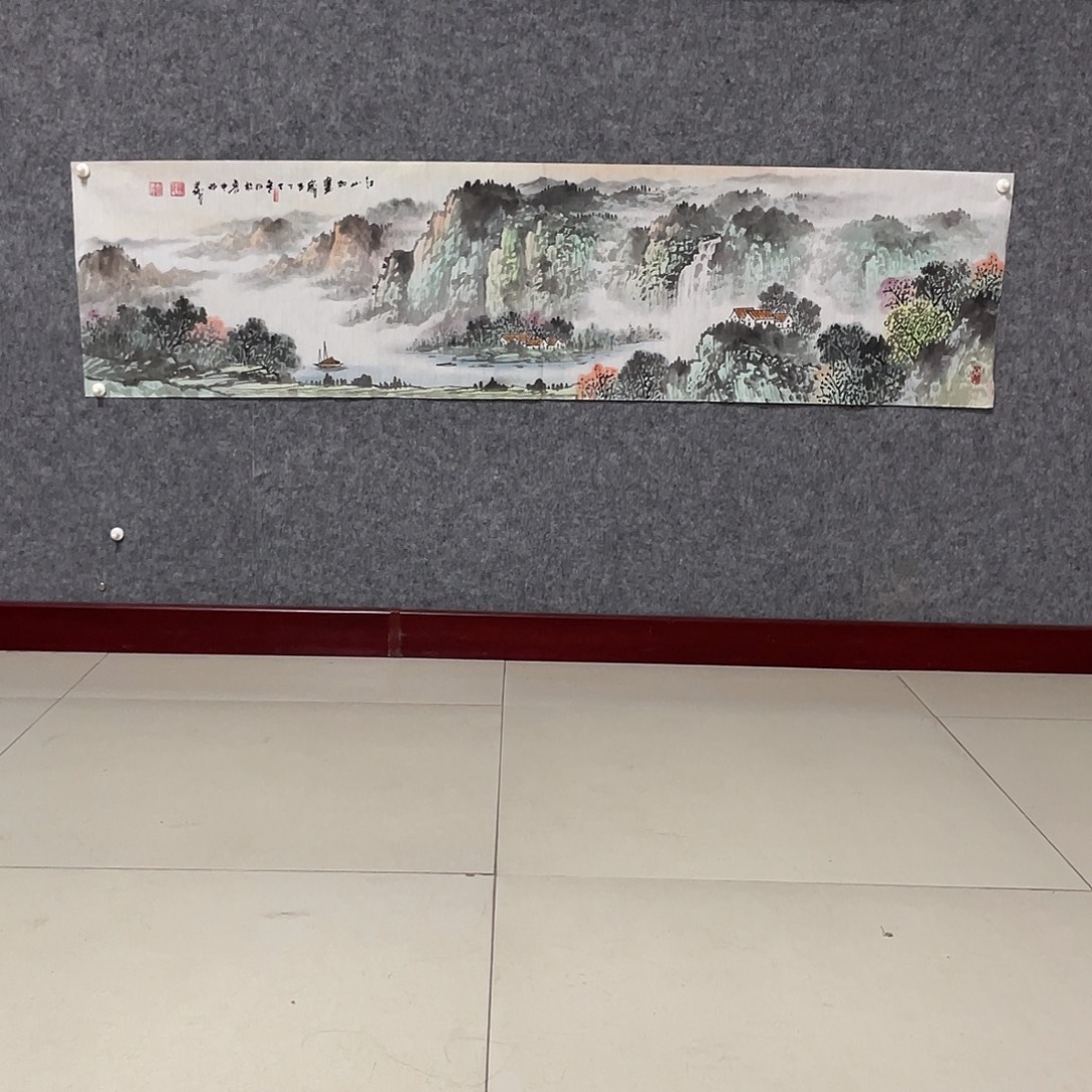 国画四尺对开画芯 捡漏