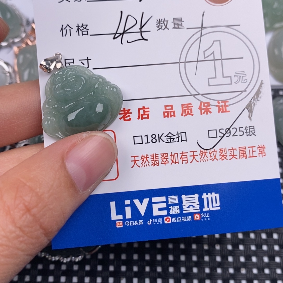 佐***∯翡翠银S925镶嵌颈饰