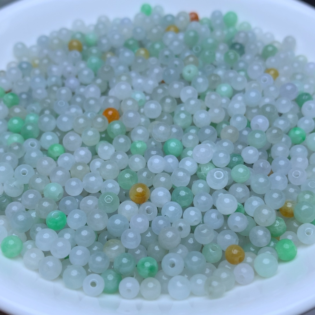 【闪购商品】翡翠手链未镶嵌卡3.8冰珠子50个