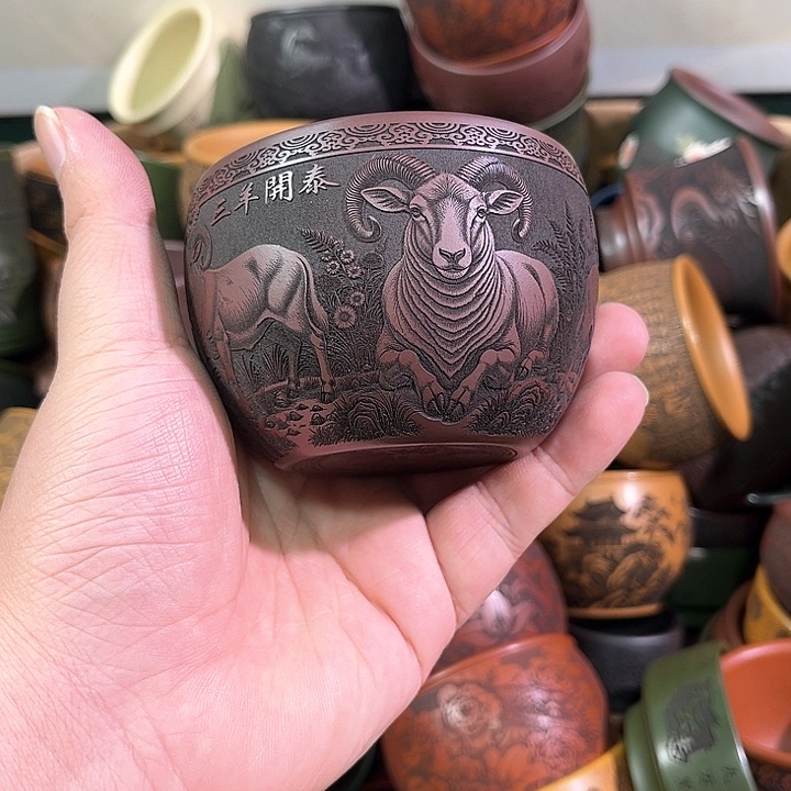 茶杯紫砂全手工紫砂主人杯