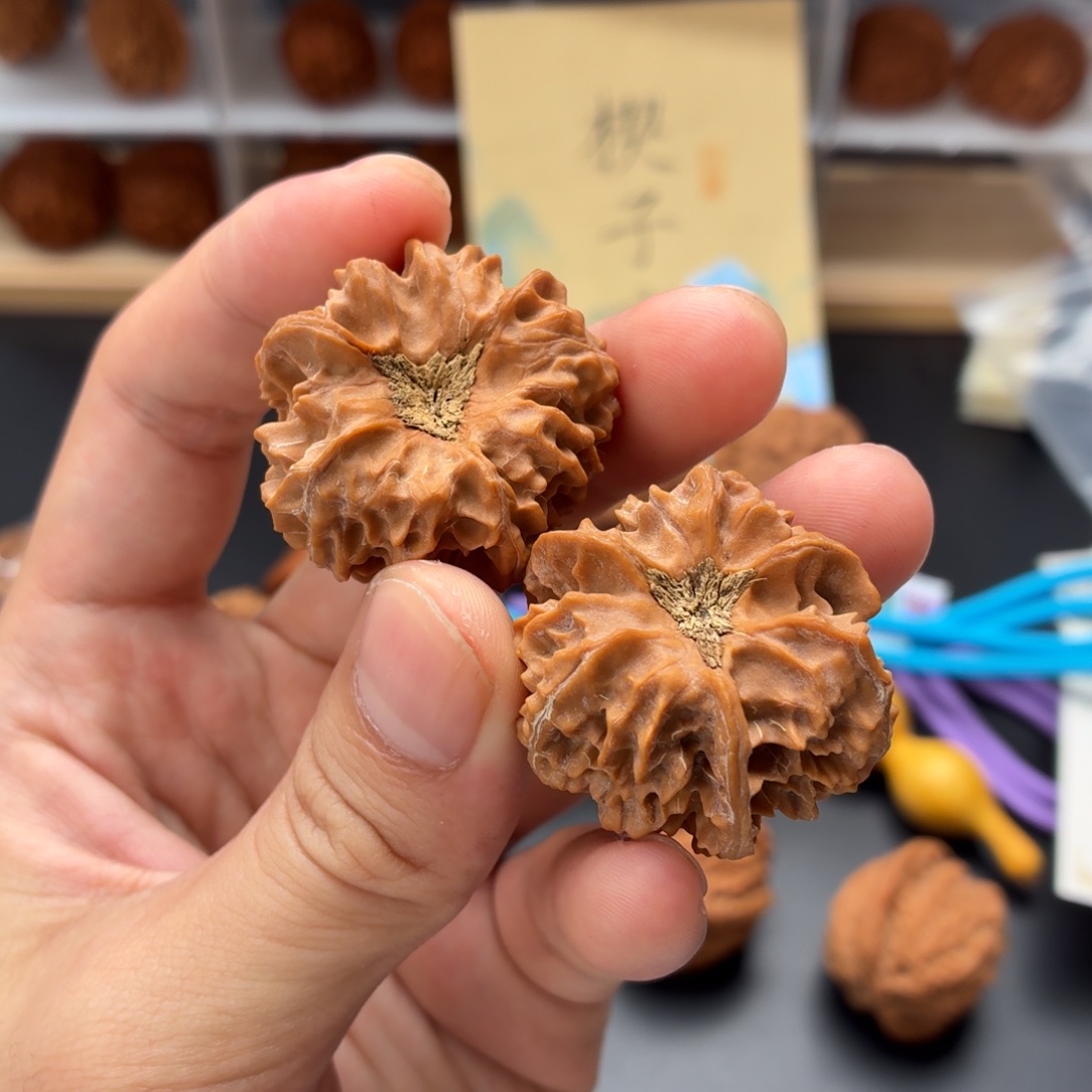 文玩核桃把件岐山三棱全品33