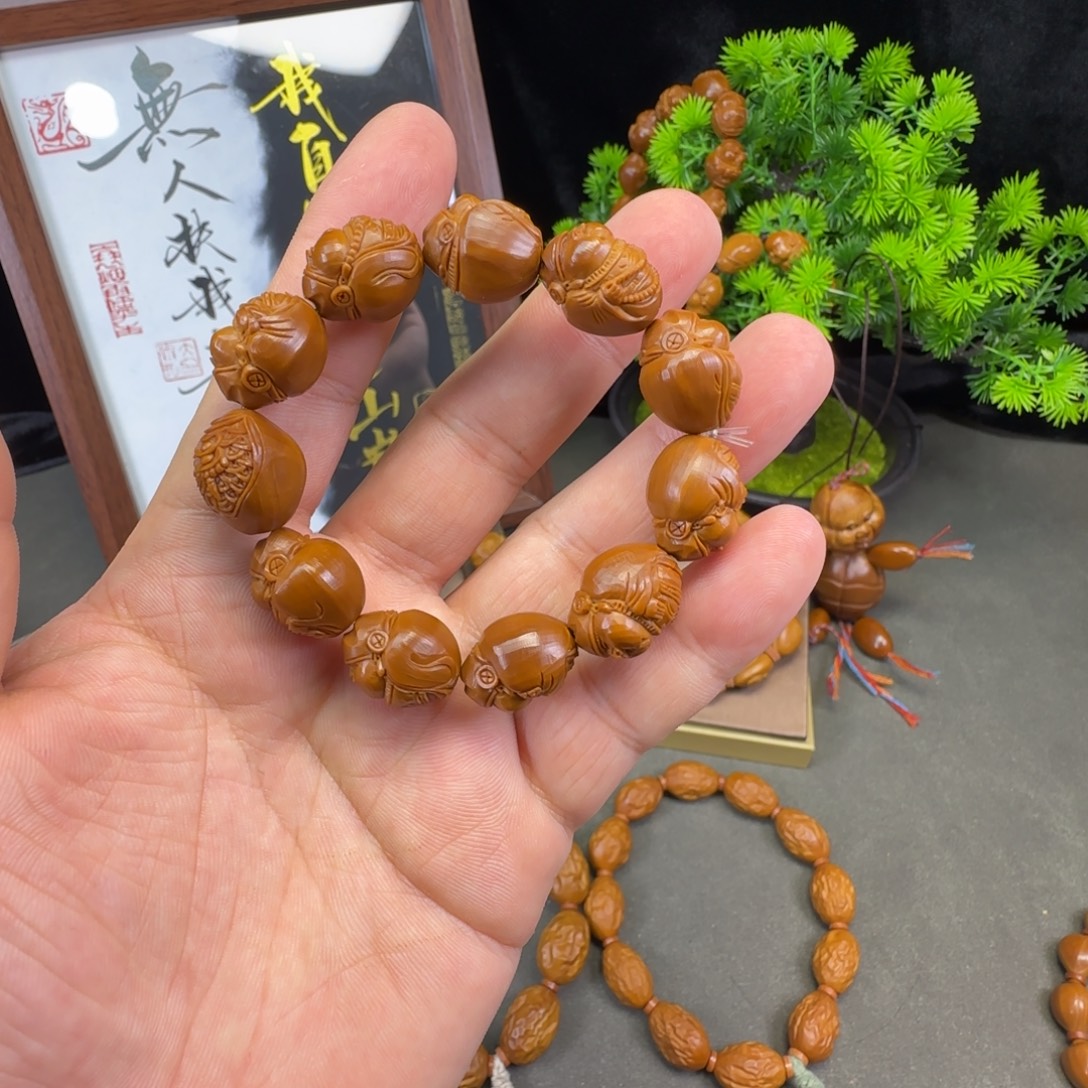 橄榄核手串/手链1.3小财神