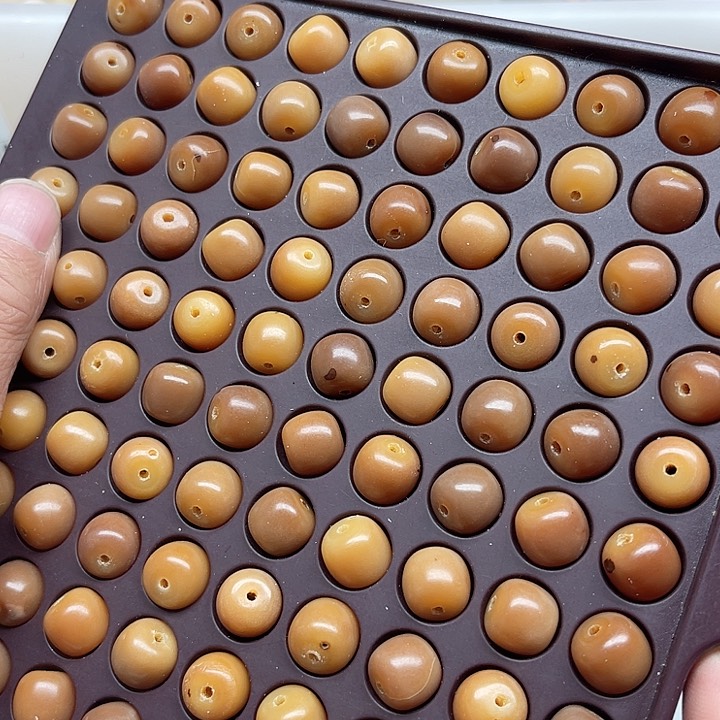 白玉菩提吊坠微瑕12-11风化桶珠120颗