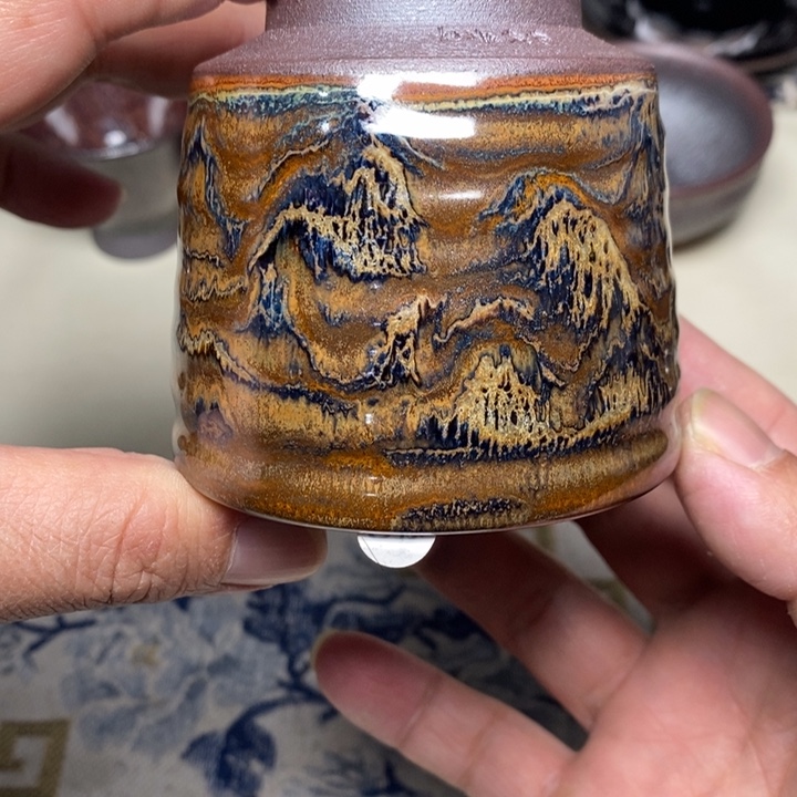 茶盏盏心茶器放漏了