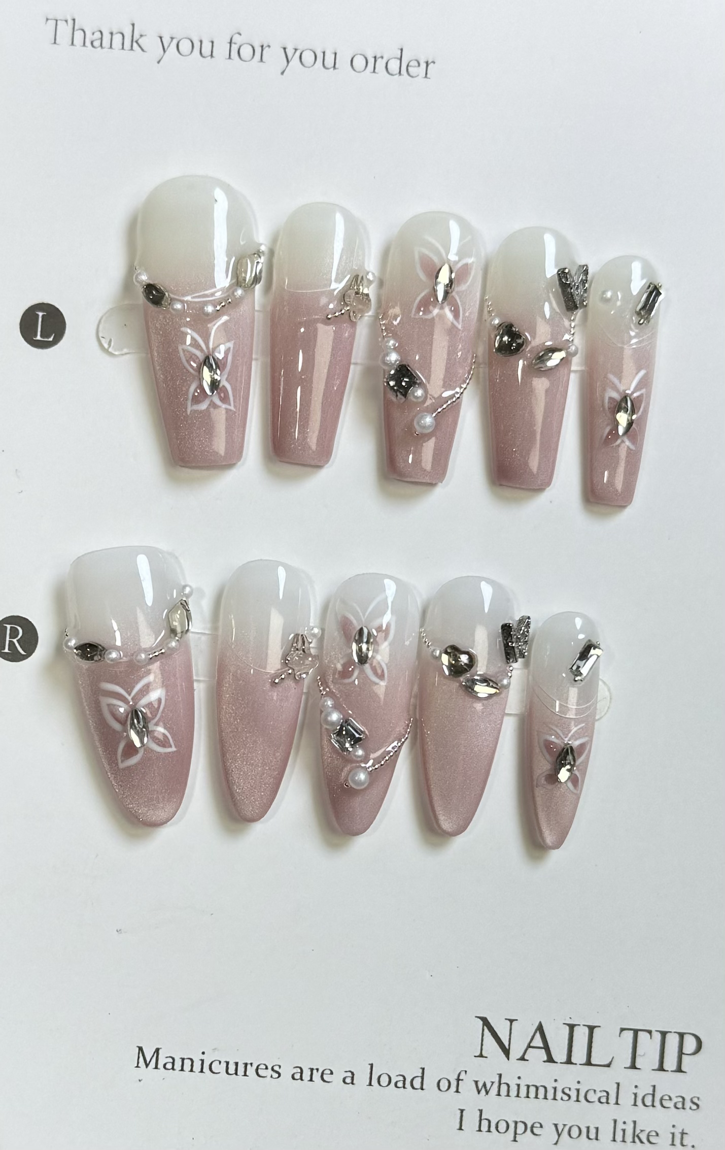 晚棠手工穿戴甲俩单包邮c816