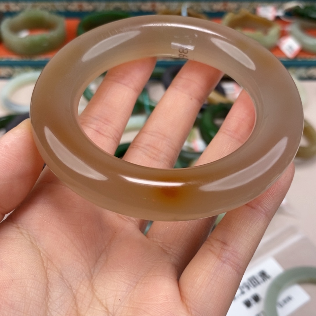 玛瑙/玉髓合金手镯玉髓手镯56.6#