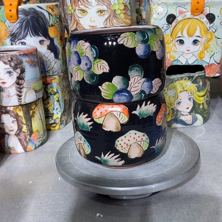 红陶景德镇艺术手绘作品