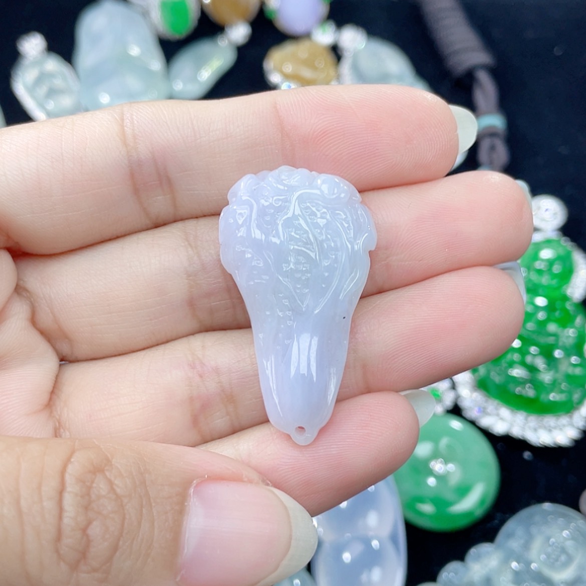 【闪购商品】翡翠颈饰未镶嵌15号 冰紫