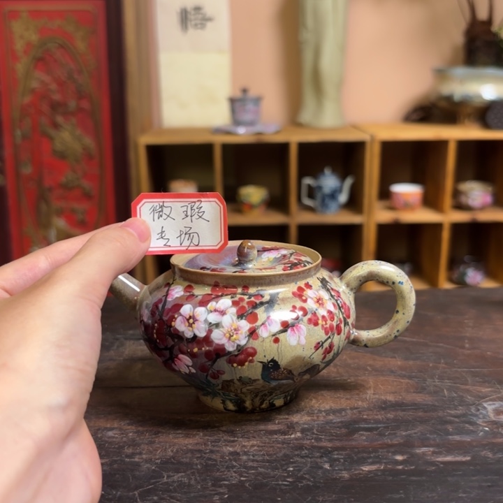 柴烧纯手工手绘陶瓷