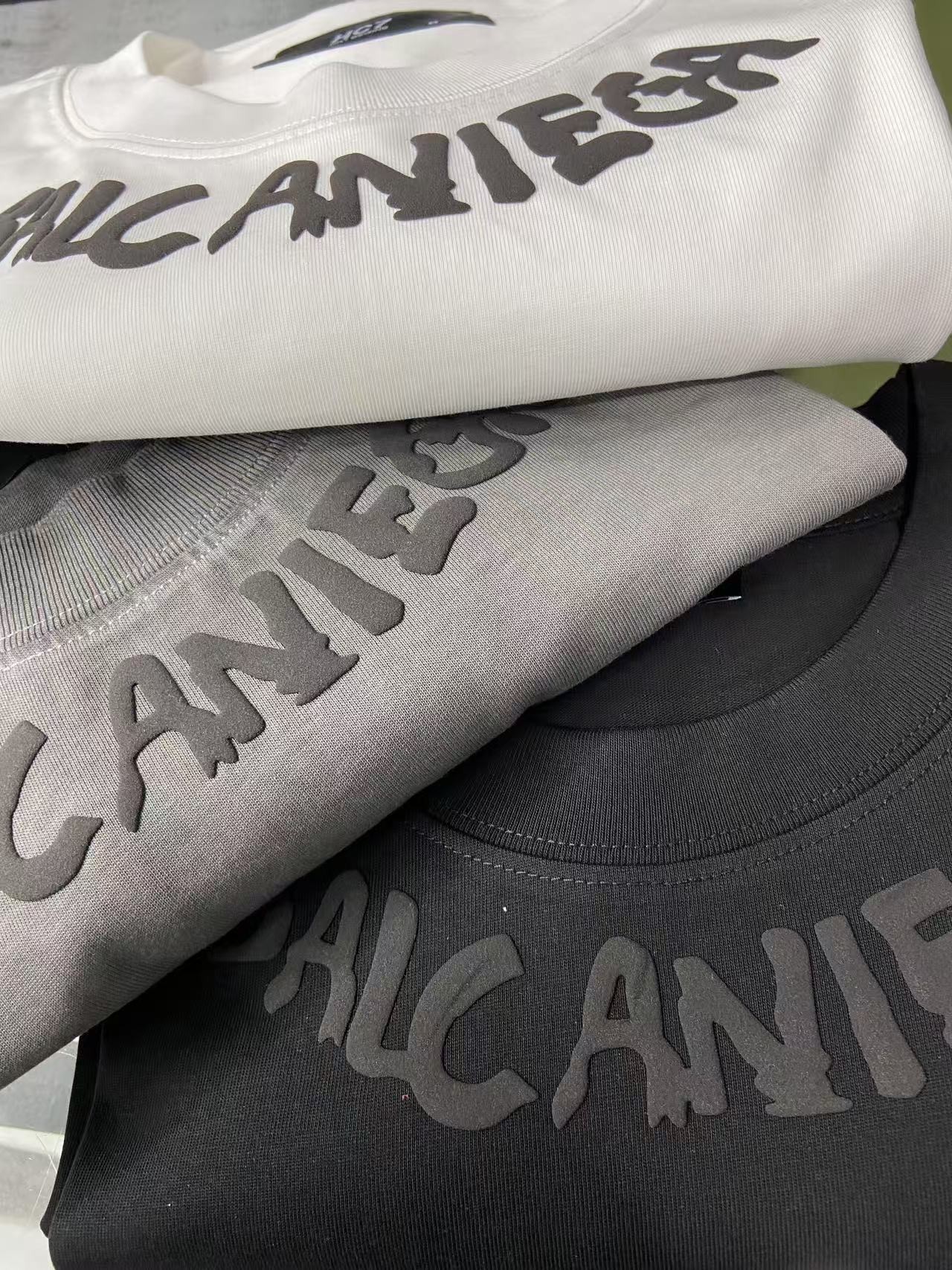 75号链接【发泡字母】重磅潮牌春夏宽松圆领休闲半袖160