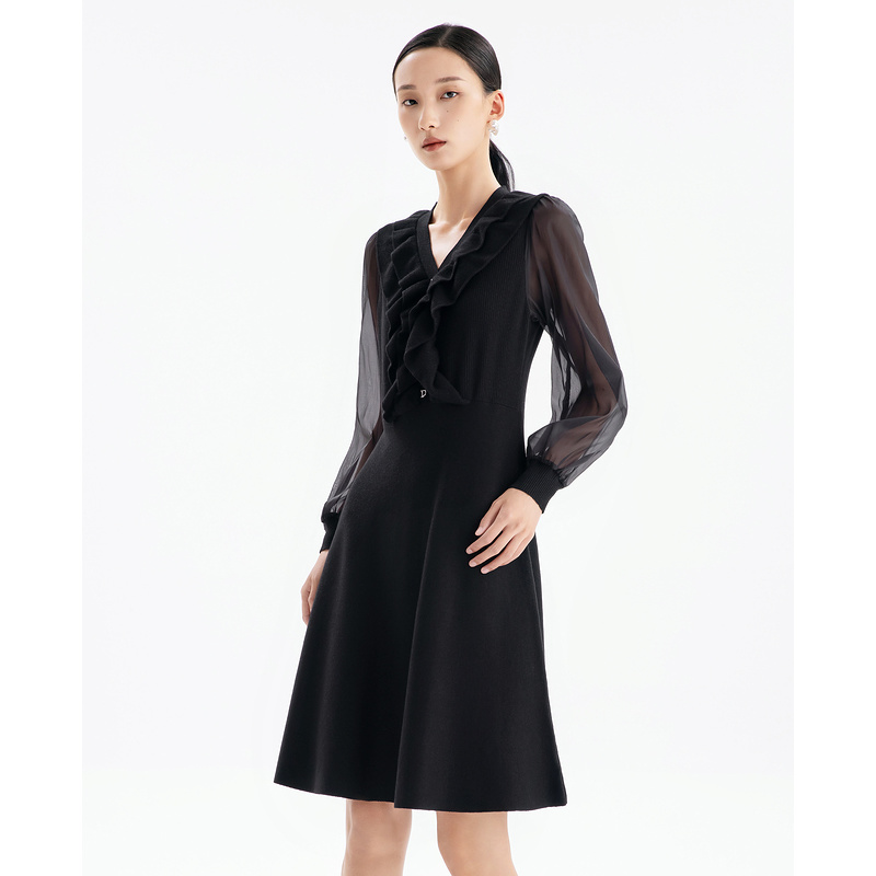 【尚雅】莱芙·艾迪儿针织连衣裙3V3M40237