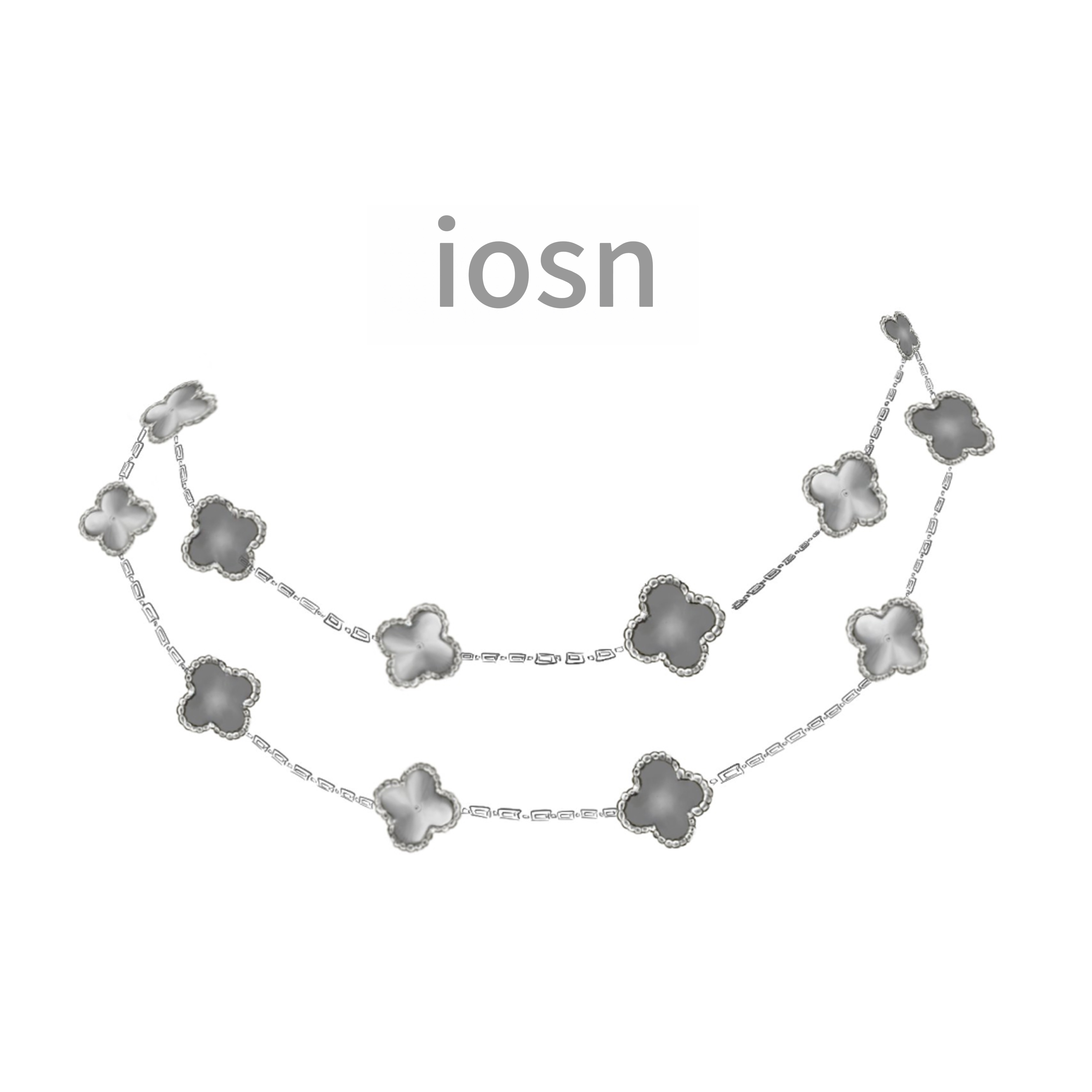 iosn 合金仿珍珠项链 旗舰店【二十花项链】  精致轻奢 气质百搭  
