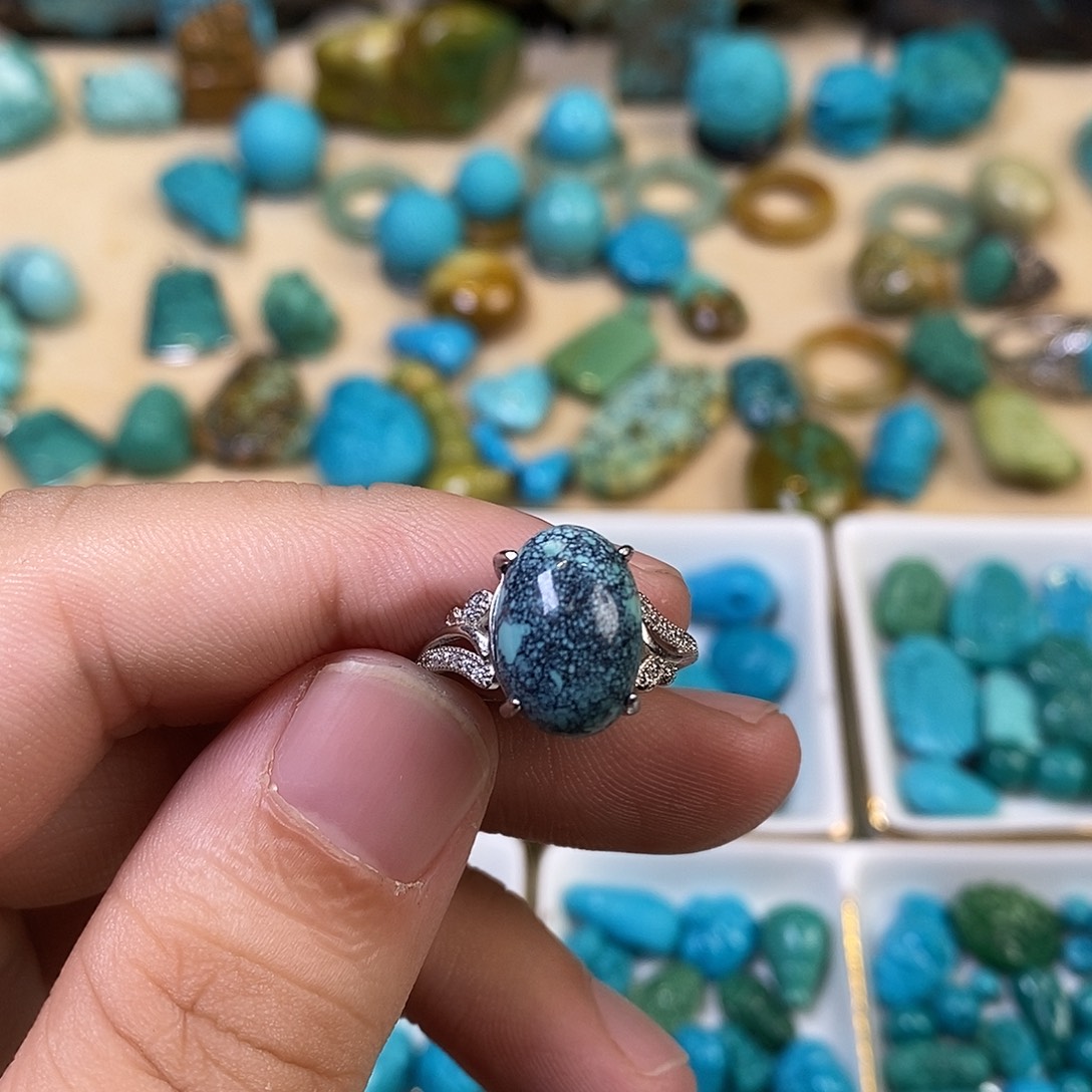 绿松石未镶嵌戒指