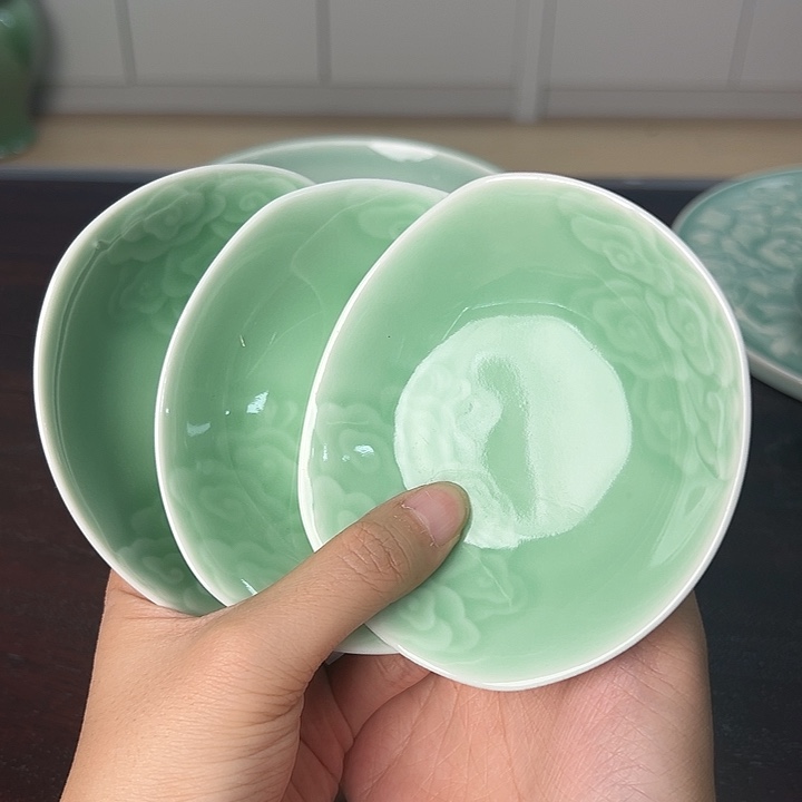 龙泉云间青瓷小米茶器