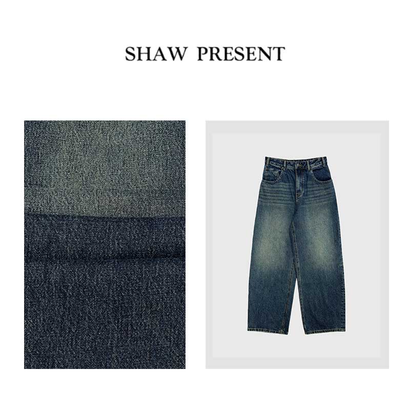 Amor深铅*100棉 重工复古水洗做旧磨破直筒牛仔裤NY-LA2522