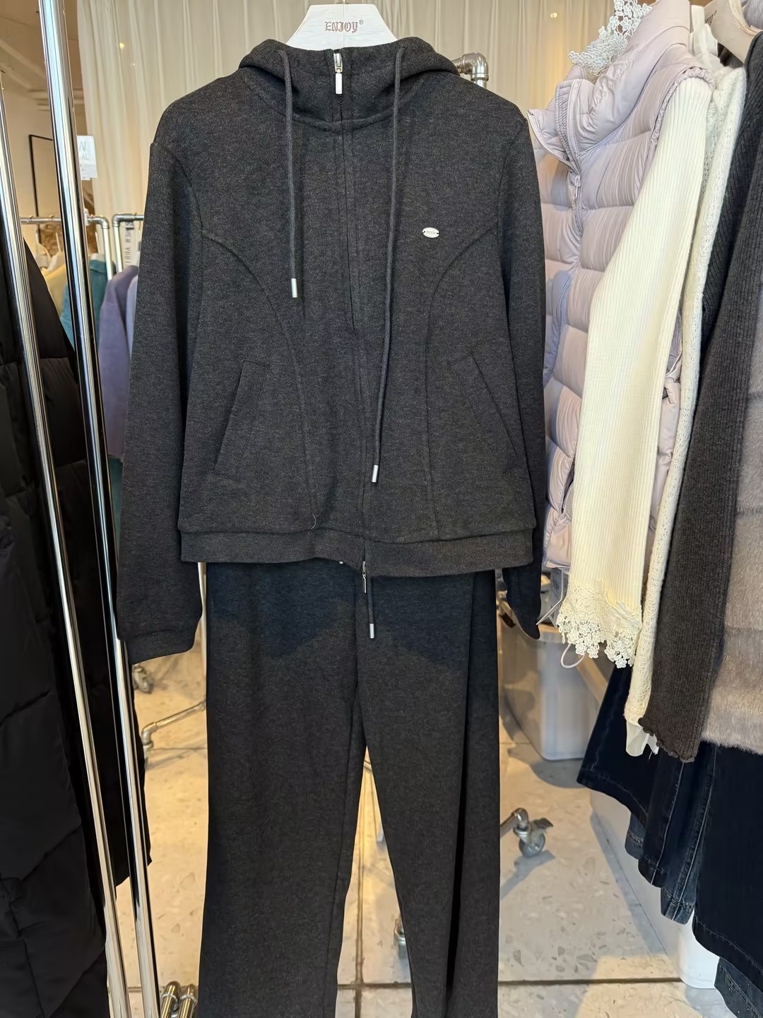 【门店同款】ENJOY冬季“暖冬知性”连帽卫衣裤装套装168495297