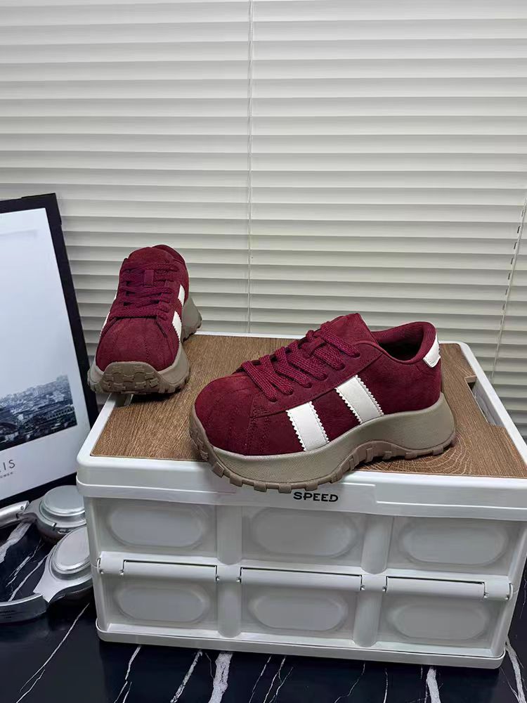 复古厚底阿甘鞋女2025秋冬新款时贝壳头百搭户外运动休闲鞋916-5